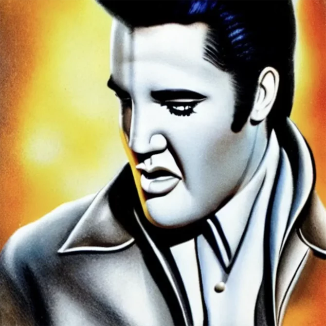 Elvis Presley in the style of Salvador Dali     23